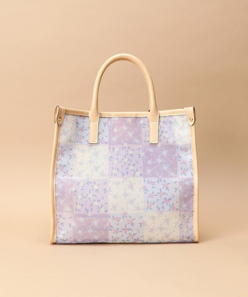Samantha Thavasa（サマンサタバサ）の「フラワーパッチワーク チュールトートバッグ 小サイズ（トートバッグ・レディース・ブラウン/ラベンダー・FREE）」の10枚目の写真