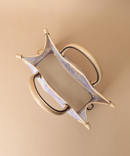 Samantha Thavasa（サマンサタバサ）の「フラワーパッチワーク チュールトートバッグ 小サイズ（トートバッグ・レディース・ブラウン/ラベンダー・FREE）」の11枚目の写真