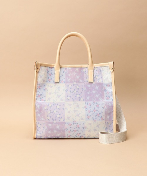 Samantha Thavasa（サマンサタバサ）の「フラワーパッチワーク チュールトートバッグ 小サイズ（トートバッグ・レディース・ブラウン/ラベンダー・FREE）」の14枚目の写真