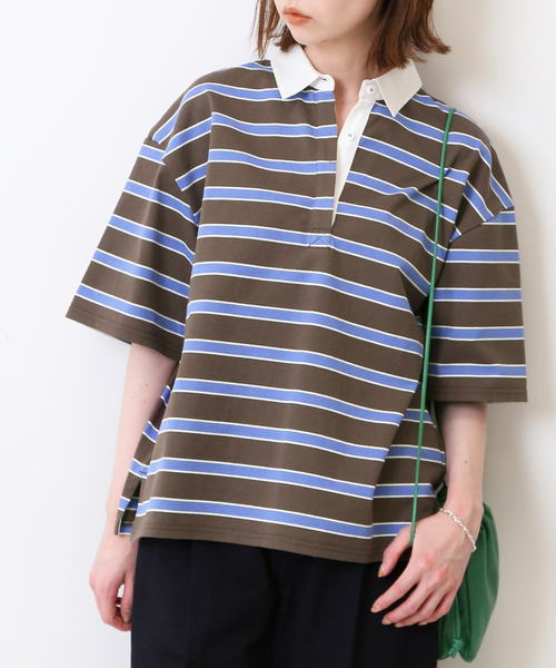 セール】マルチボーダーラガーシャツ（Tシャツ/カットソー）｜SLOBE