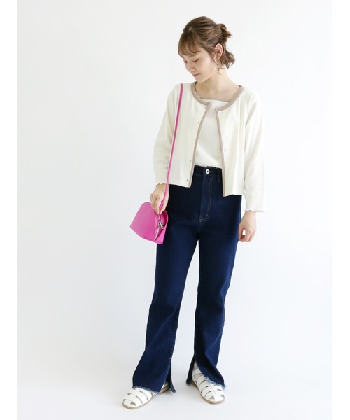 ehka sopo（エヘカソポ）の「花柄／無地アソートタンクトップ（タンクトップ・レディース・イエロー/ブルー/グリーン/キナリ・ﾌﾘ-）」の12枚目の写真