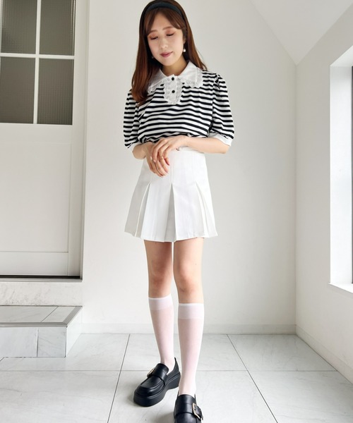 Loueme(ルエム)の「ホースビットプリーツスカート(その他パンツ・レディース・ホワイト/ブラック・S/M)」の3枚目の写真