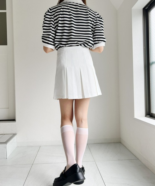 Loueme(ルエム)の「ホースビットプリーツスカート(その他パンツ・レディース・ホワイト/ブラック・S/M)」の4枚目の写真