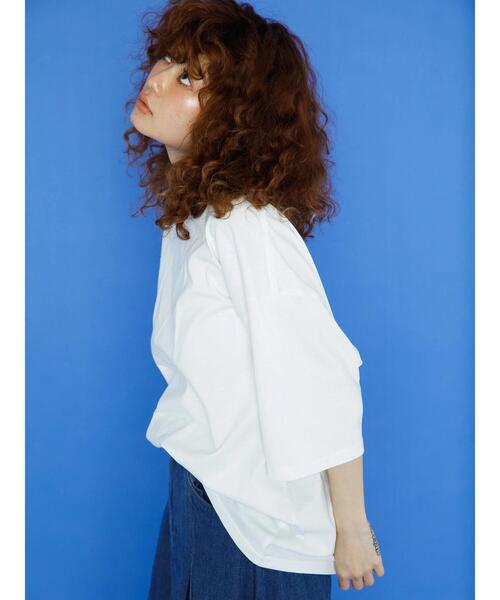 koe(コエ)の「【ユニセックス】ヘビーウェイトコットンTEE*(Tシャツ/カットソー・レディース・ライトブルー/チャコールグレー/ブラック/ベージュ/ラベンダー/グリーン/オフホワイト/カーキ・XL/M/L)」の16枚目の写真