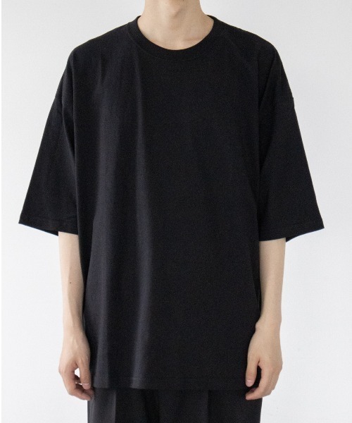 koe(コエ)の「【ユニセックス】ヘビーウェイトコットンTEE*(Tシャツ/カットソー・レディース・ライトブルー/チャコールグレー/ブラック/ベージュ/ラベンダー/グリーン/オフホワイト/カーキ・XL/M/L)」の3枚目の写真
