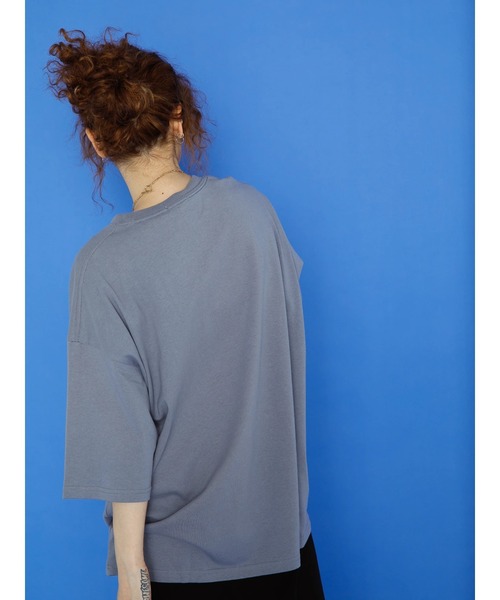 koe(コエ)の「【ユニセックス】ヘビーウェイトコットンTEE*(Tシャツ/カットソー・レディース・ライトブルー/チャコールグレー/ブラック/ベージュ/ラベンダー/グリーン/オフホワイト/カーキ・XL/M/L)」の11枚目の写真