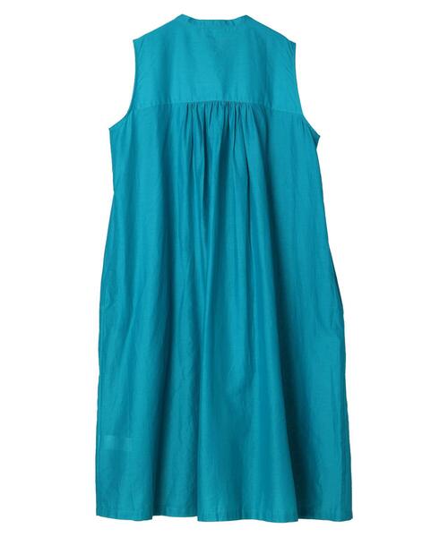 Green　Parks（グリーンパークス）の「インド綿 ボイルノースリーブワンピース（ワンピース・レディース・ブラック/ターコイズブルー/グレイッシュベージュ・FREE）」の13枚目の写真