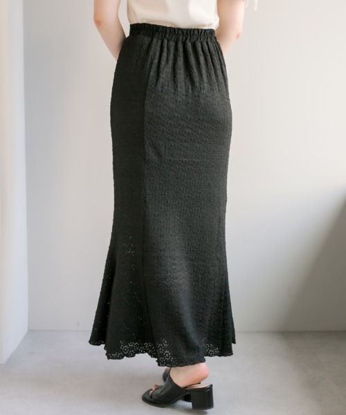 OLIVE des OLIVE（オリーブデオリーブ）の「フラワーレースマーメイドスカート（スカート・レディース・オフホワイト/ピンク/ブラック・FREE）」の14枚目の写真