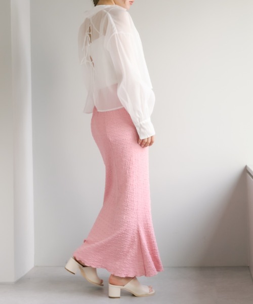 OLIVE des OLIVE（オリーブデオリーブ）の「フラワーレースマーメイドスカート（スカート・レディース・オフホワイト/ピンク/ブラック・FREE）」の16枚目の写真