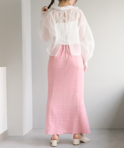 OLIVE des OLIVE（オリーブデオリーブ）の「フラワーレースマーメイドスカート（スカート・レディース・オフホワイト/ピンク/ブラック・FREE）」の17枚目の写真