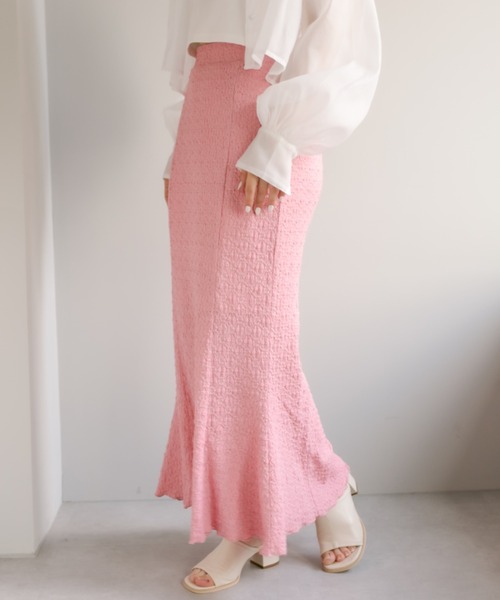 OLIVE des OLIVE（オリーブデオリーブ）の「フラワーレースマーメイドスカート（スカート・レディース・オフホワイト/ピンク/ブラック・FREE）」の19枚目の写真