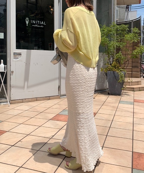 OLIVE des OLIVE（オリーブデオリーブ）の「フラワーレースマーメイドスカート（スカート・レディース・オフホワイト/ピンク/ブラック・FREE）」の5枚目の写真