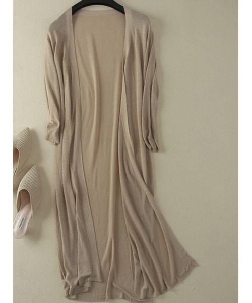 Ritzy（リッツィー）の「麻混シアーひざ丈カーディガン（カーディガン/ボレロ・レディース・ホワイト/ブラック/ベージュ/グレー/ピンク/ブルー/アイボリー/ミント/ブラウン系・FREE）」の6枚目の写真