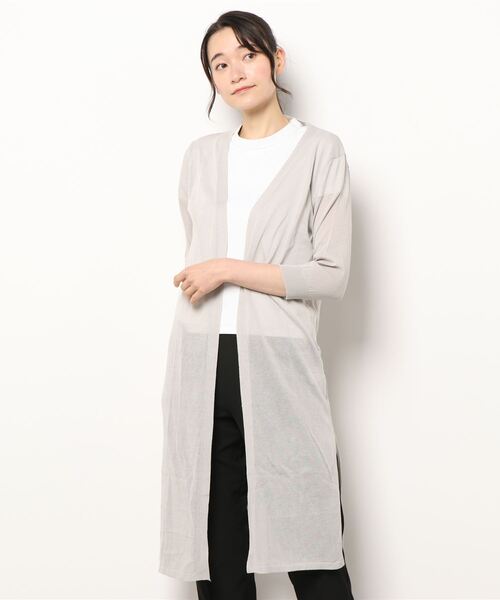 Ritzy（リッツィー）の「麻混シアーひざ丈カーディガン（カーディガン/ボレロ・レディース・ホワイト/ブラック/ベージュ/グレー/ピンク/ブルー/アイボリー/ミント/ブラウン系・FREE）」の22枚目の写真