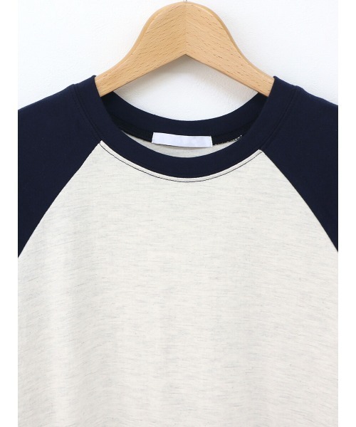 HEILIS(ヘイリス)の「ラグランTシャツワンピース / スリット ラグラン ワンピース ロングワンピース カットワンピース(ワンピース・レディース・ネイビー・FREE)」の8枚目の写真