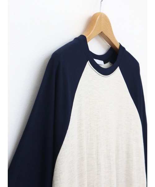 HEILIS(ヘイリス)の「ラグランTシャツワンピース / スリット ラグラン ワンピース ロングワンピース カットワンピース(ワンピース・レディース・ネイビー・FREE)」の9枚目の写真