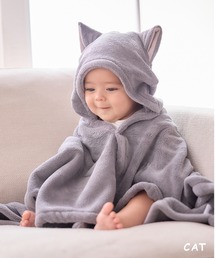 CROSSPLUS ONLINE（クロスプラスオンライン）の「アニマルバスローブ フード付き 吸水速乾 ふんわり やわらか 肌ざわりやさしい マイクロファイバー（おくるみ）」