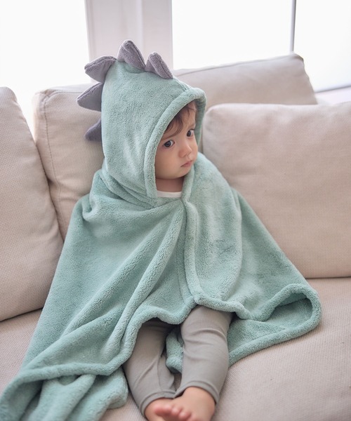 Rosemadame（ローズマダム）の「アニマルバスローブ フード付き 吸水速乾 ふんわり やわらか 肌ざわりやさしい マイクロファイバー（おくるみ・キッズ・ダークグレー/グレー/グリーン/ピンク/ブルー/チャコールグレー/アイボリー/イエロー/ブラウン・フリー）」の22枚目の写真