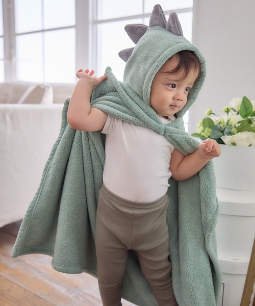 Rosemadame（ローズマダム）の「アニマルバスローブ フード付き 吸水速乾 ふんわり やわらか 肌ざわりやさしい マイクロファイバー（おくるみ・キッズ・ダークグレー/グレー/グリーン/ピンク/ブルー/チャコールグレー/アイボリー/イエロー/ブラウン・フリー）」の20枚目の写真