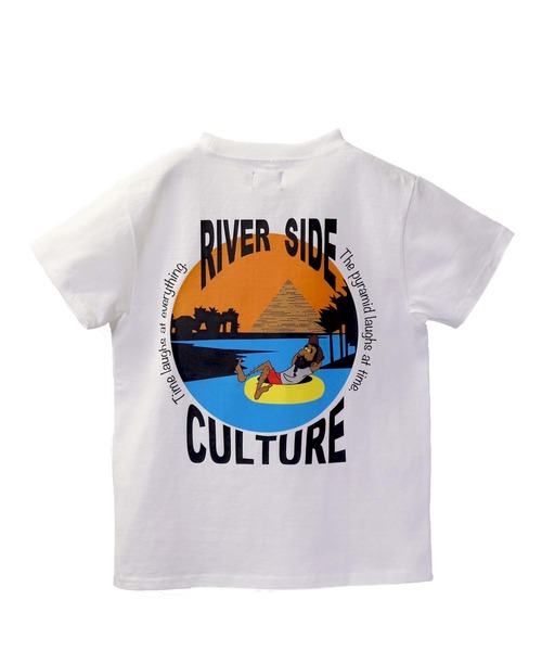RIVER SIDE CULTURE(リバーサイドカルチャー)の「RIVERSIDECLUTURE / ナイル川エジプト文明 Tシャツ (M4)(Tシャツ/カットソー・キッズ・ブラック/スモークピンク/ホワイト・120cm/150cm/100cm/110cm/140cm/130cm/160cm)」の5枚目の写真