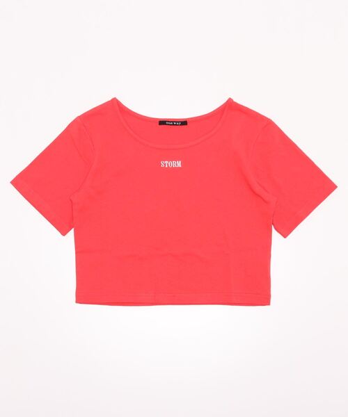 one way（ワンウェイ）の「シンプルショートTシャツ（Tシャツ/カットソー・レディース・ホワイト/ブラック/レッド・FREE）」の4枚目の写真