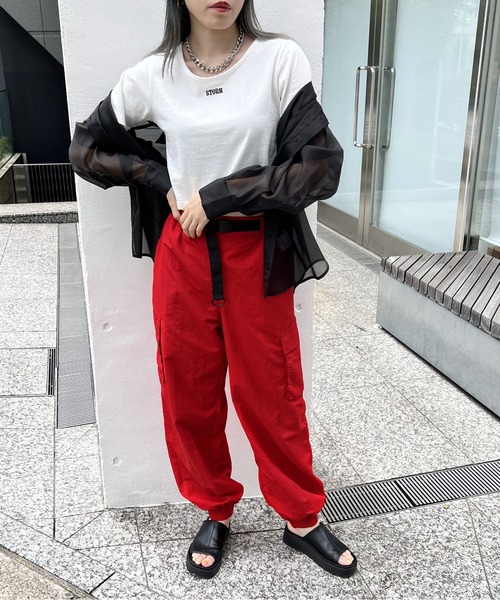 one way（ワンウェイ）の「シンプルショートTシャツ（Tシャツ/カットソー・レディース・ホワイト/ブラック/レッド・FREE）」の15枚目の写真