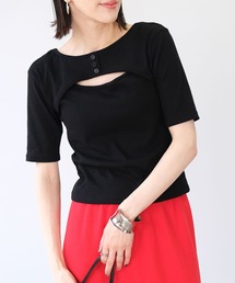 ＡＮＤＪ | 【2022/SS】2WAYバックオープンリブトップス(Tシャツ/カットソー)