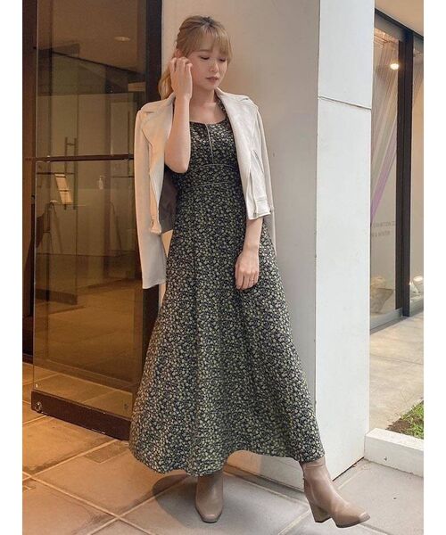 dazzlin（ダズリン）の「ベーシックライダースジャケット（ライダースジャケット・レディース・アイボリー/ブラック/パープル・FREE）」の4枚目の写真