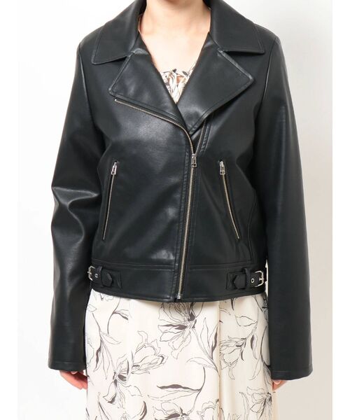 dazzlin（ダズリン）の「ベーシックライダースジャケット（ライダースジャケット・レディース・アイボリー/ブラック/パープル・FREE）」の21枚目の写真