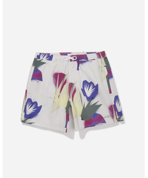 Saturdays NYC(サタデーズ ニューヨークシティ )の「Timothy Jungle Floral Print Swim Short(水着・メンズ・ブラック/パープル/キナリ・S/M/L/X-SMALL/XL)」の2枚目の写真