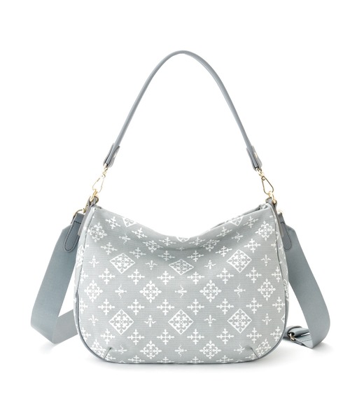 russet(ラシット)の「2WAYショルダーバッグ/コットンジャガード(CE-393)(ショルダーバッグ・レディース・ベージュ/グレー/キャメル/ライトグレー/イエロー・FREE)」の6枚目の写真