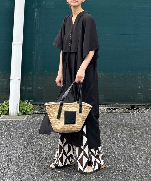 CORNERS by KR（コーナーズバイケーアール）の「CORNERS by KR　バスケットかごバッグ（かごバッグ・レディース・ブラック/ブラウン・FREE）」の22枚目の写真