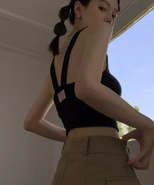 Auntie Rosa（アンティローザ）の「バックスタイルキャミタンク（タンクトップ・レディース・ブラック/ホワイト・FREE）」の11枚目の写真