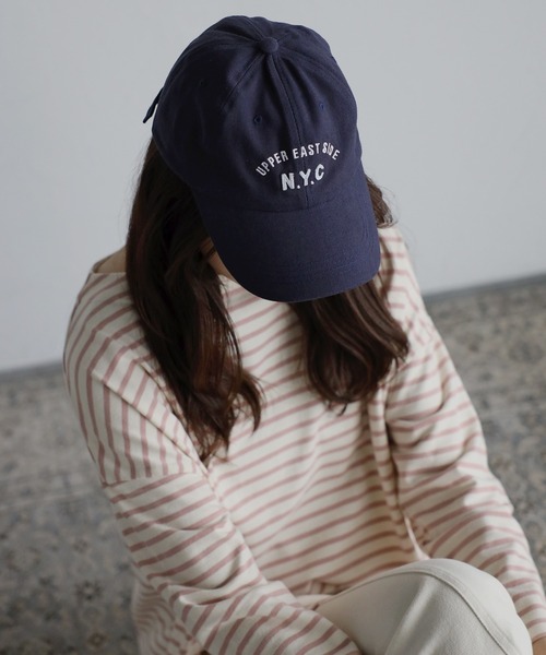 Bonjour Sagan（ボンジュールサガン）の「コットンロゴキャップ（キャップ・レディース・ベージュ/ネイビー・FREE）」の7枚目の写真