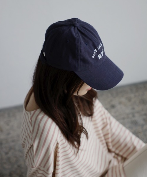 Bonjour Sagan（ボンジュールサガン）の「コットンロゴキャップ（キャップ・レディース・ベージュ/ネイビー・FREE）」の3枚目の写真