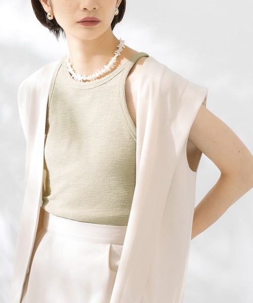 KBF（ケイビーエフ）の「アメリカンスリーブリブタンクトップ（タンクトップ・レディース・ベージュ/ネイビー/オフホワイト/カーキ・ONE）」の14枚目の写真