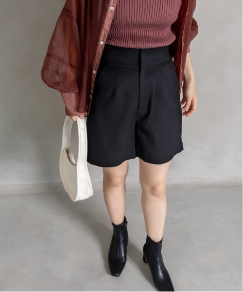 RANDA(ランダ)の「ハイウエストショートパンツ(その他パンツ・レディース・ブラック/ベージュ/ブラウン・0/1)」の5枚目の写真