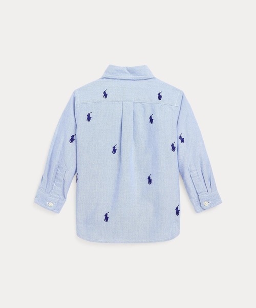 POLO RALPH LAUREN CHILDRENSWEAR(ポロ ラルフ ローレン チルドレンズウェア)の「Polo ポニー コットン オックスフォード シャツ(シャツ/ブラウス・キッズ・ブルー・18M/24M/12M)」の4枚目の写真