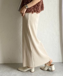 She's Closet | セルフカットIラインハイウエスト細プリーツロングスカート(スカート)