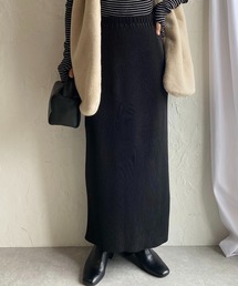 She's Closet（シーズクローゼット）の「セルフカットIラインハイウエスト細プリーツロングスカート（スカート）」