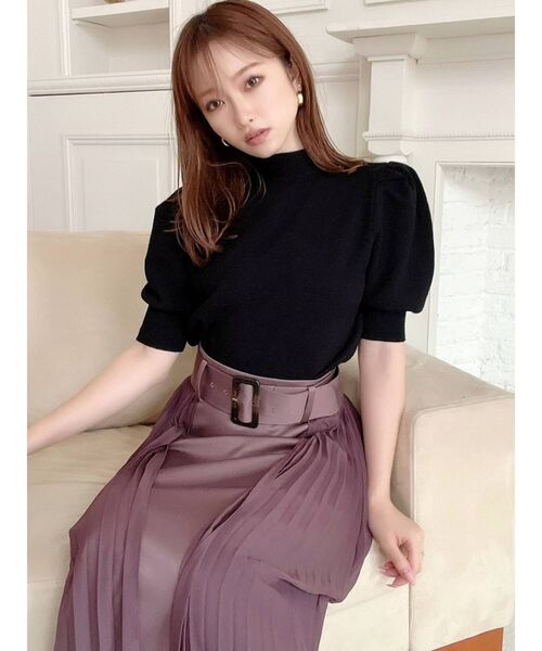 RESEXXY（リゼクシー）の「ボトルネックパフスリーブニット（ニット/セーター・レディース・ブラック/オレンジ/ブルー/アイボリー・FREE）」の14枚目の写真