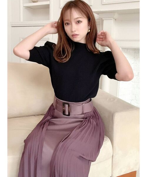 RESEXXY（リゼクシー）の「ボトルネックパフスリーブニット（ニット/セーター・レディース・ブラック/オレンジ/ブルー/アイボリー・FREE）」の13枚目の写真