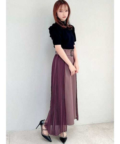 RESEXXY（リゼクシー）の「ボトルネックパフスリーブニット（ニット/セーター・レディース・ブラック/オレンジ/ブルー/アイボリー・FREE）」の11枚目の写真