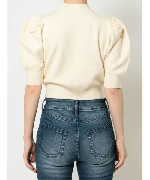 RESEXXY（リゼクシー）の「ボトルネックパフスリーブニット（ニット/セーター・レディース・ブラック/オレンジ/ブルー/アイボリー・FREE）」の6枚目の写真