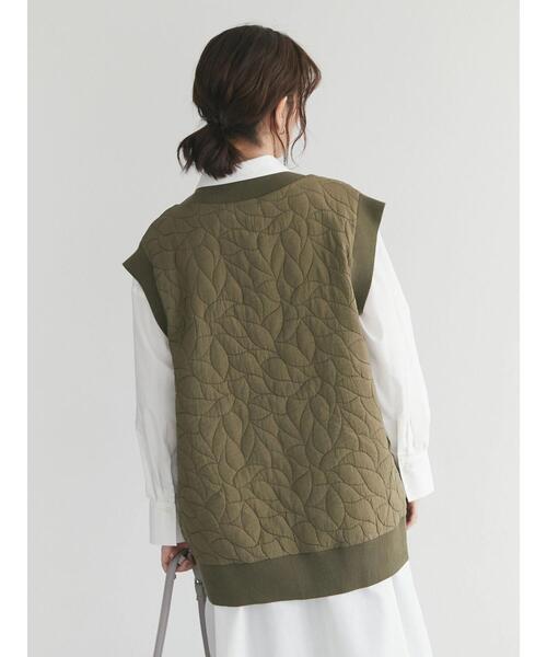Green　Parks（グリーンパークス）の「変形キルトベスト（ベスト・レディース・ブラック/カーキ/ホワイト系その他2・FREE）」の13枚目の写真