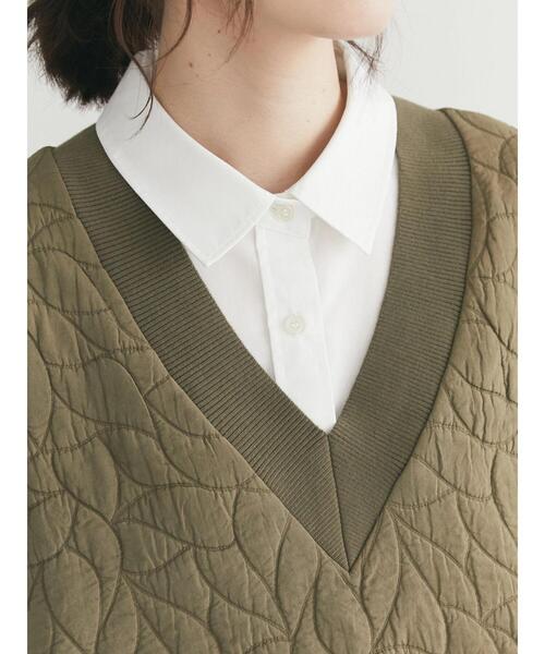 Green　Parks（グリーンパークス）の「変形キルトベスト（ベスト・レディース・ブラック/カーキ/ホワイト系その他2・FREE）」の14枚目の写真