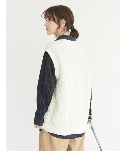 Green　Parks（グリーンパークス）の「変形キルトベスト（ベスト・レディース・ブラック/カーキ/ホワイト系その他2・FREE）」の21枚目の写真