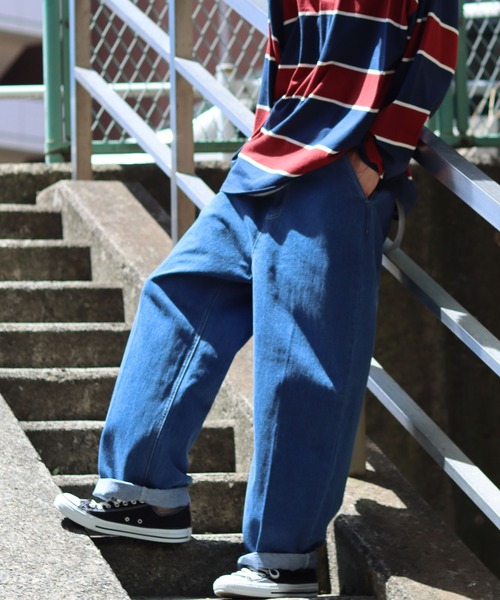 SITRY（シトリー）の「waist shirring wide Chinos/ウエストシャーリング ワイド チノパンツ（チノパンツ・メンズ・ブラック系その他/ライトインディゴブルー/ワンウォッシュ/ブルー/ブラック/グリーン/ブラウン/ホワイト・M/L）」の16枚目の写真