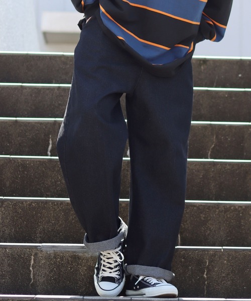 SITRY（シトリー）の「waist shirring wide Chinos/ウエストシャーリング ワイド チノパンツ（チノパンツ・メンズ・ブラック系その他/ライトインディゴブルー/ワンウォッシュ/ブルー/ブラック/グリーン/ブラウン/ホワイト・M/L）」の12枚目の写真