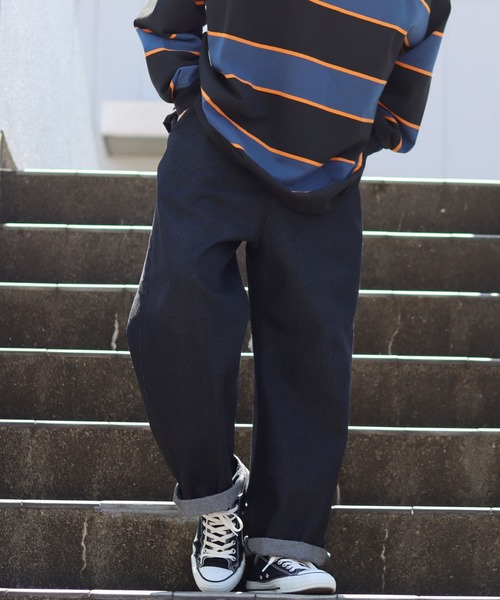 SITRY（シトリー）の「waist shirring wide Chinos/ウエストシャーリング ワイド チノパンツ（チノパンツ・メンズ・ブラック系その他/ライトインディゴブルー/ワンウォッシュ/ブルー/ブラック/グリーン/ブラウン/ホワイト・M/L）」の13枚目の写真